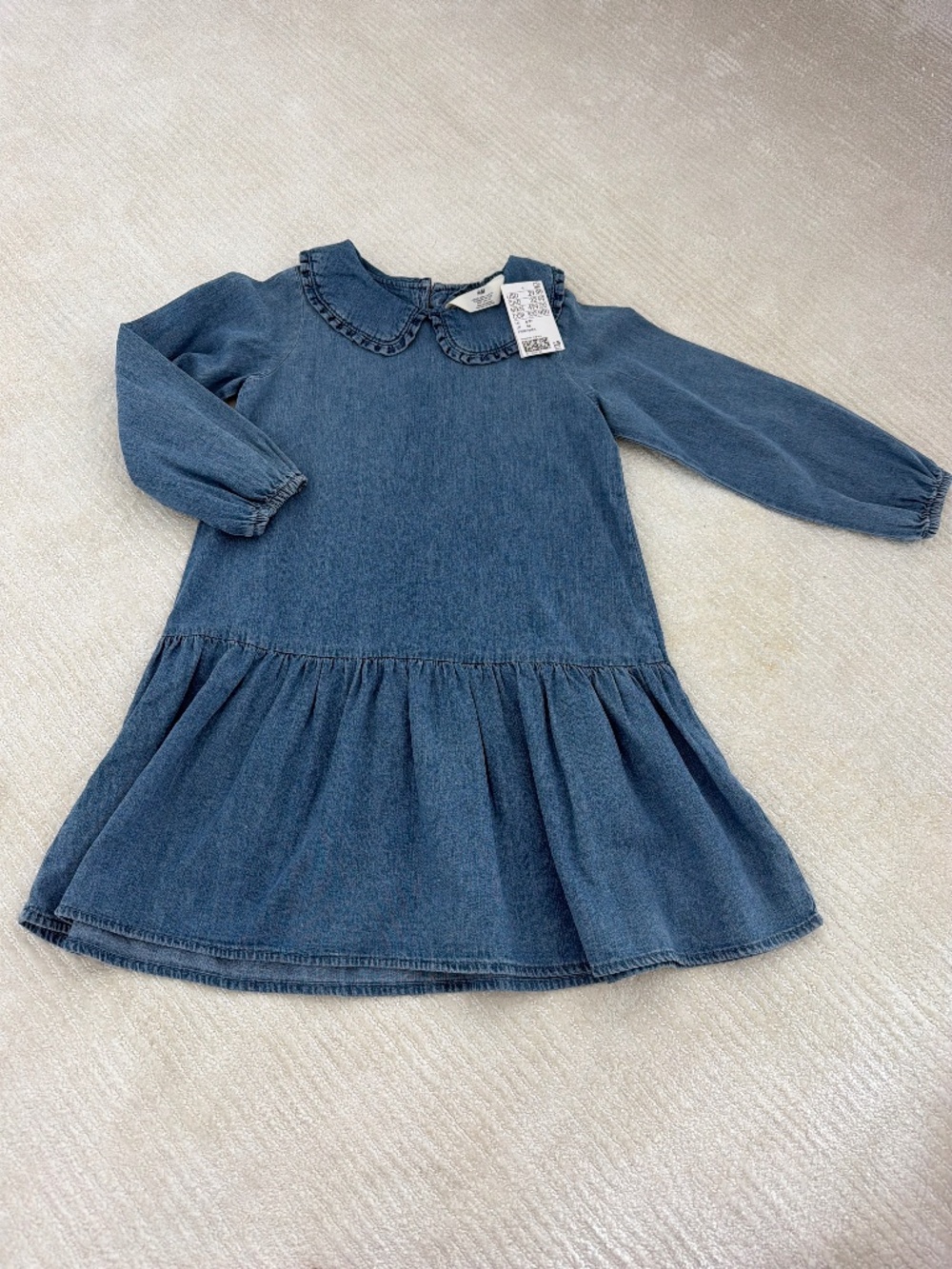NWT H&M girls denim dress size 6X